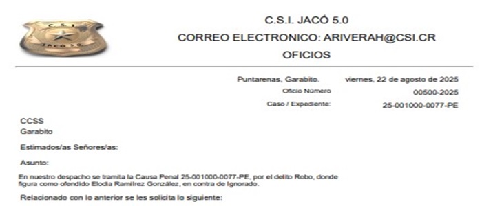 C.S.I. Jaco 5.0 OFICIOS